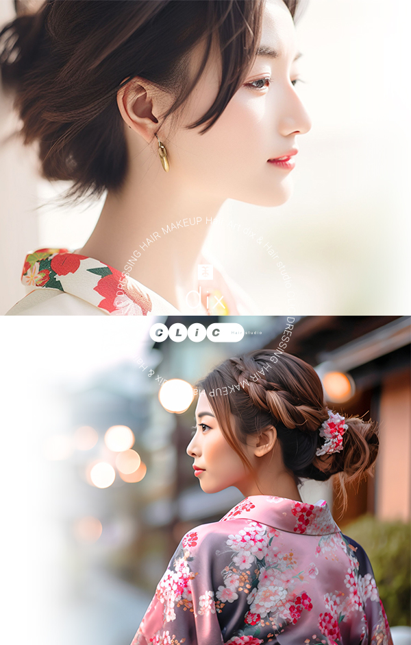 「早くて、丁寧、崩れない」華やかな着付け＆ヘアで大切な日を♪なりたいスタイルイメージをご相談下さい！！理想に合わせてご提案！訪問着/留袖/浴衣/振袖などヘアセットと合わせて。成人式・卒業式・入学式・七五三や結婚式などの大切な日に♪